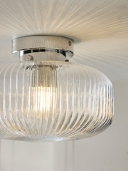 Chrome Lexington 1 Light Flush Fitting Ceiling Light - Image 3 of 5