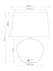 Grey Avebury Rechargeable Table Lamp - Image 5 of 9