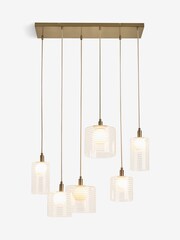 Brass Milan 6 Light Linear Pendant - Image 6 of 6