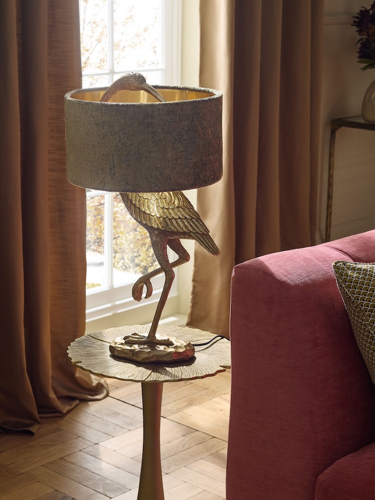 Brass Crane Table Lamp - Image 2 of 5