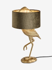 Brass Crane Table Lamp - Image 3 of 5