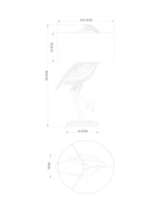 Brass Crane Table Lamp - Image 4 of 5