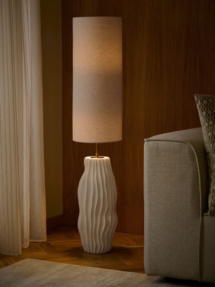 Ivory Halden Floor Lamp - Image 1 of 5