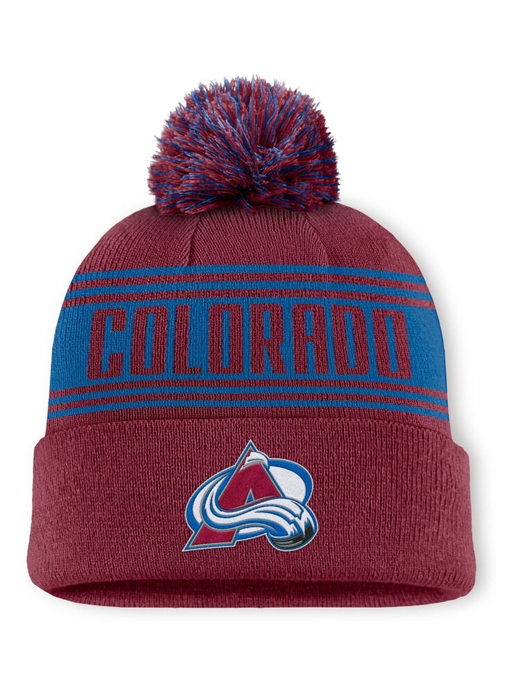Fanatics Red NHL Colorado Avalanche Winter Cuff Beanie With Pom - Image 1 of 1 Fanatics Red NHL Colorado Avalanche Winter Cuff Beanie With Pom - Image 1 of 1