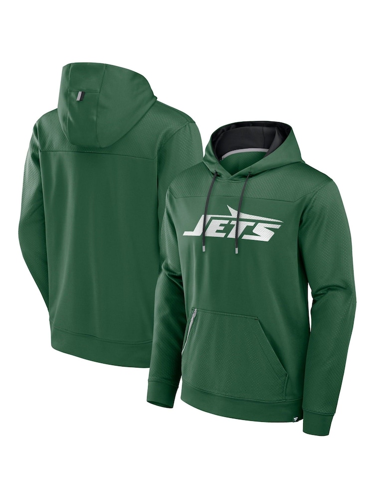 Fanatics Green NFL New York Jets Defender Dot Faded Primary Fleece Hoodie - Image 2 of 3 Fanatics Green NFL New York Jets Defender Dot Faded Primary Fleece Hoodie - Image 2 of 3