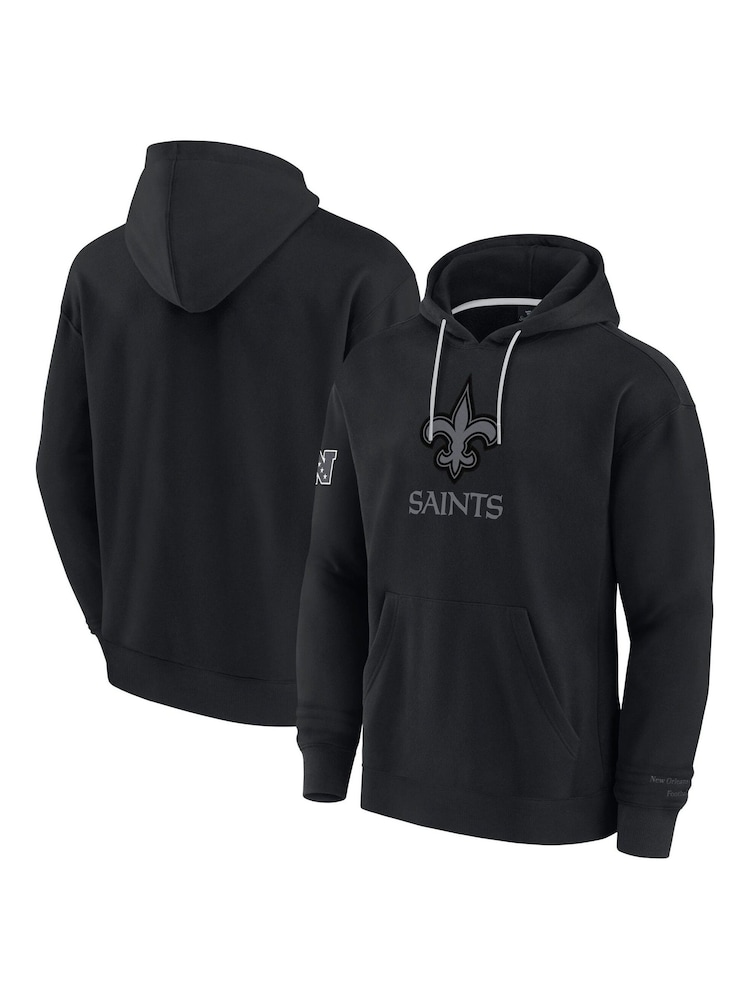 Fanatics NFL New Orleans Saints Elements Fleece Pullover Black Hoodie - Image 1 of 3