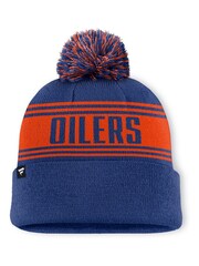 Fanatics Blue NHL Edmonton Oilers Beanie Cuff W/Pom - Image 2 of 2