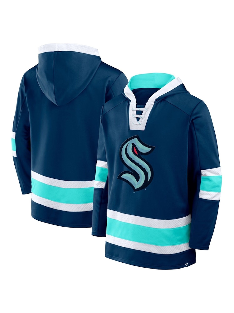 Fanatics Blue NHL Seattle Kraken Laced Hockey Hoodie - Image 1 of 3