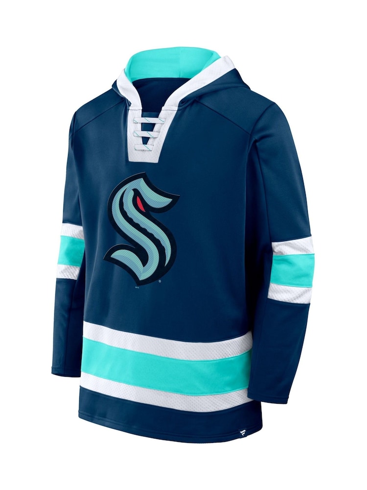 Fanatics Blue NHL Seattle Kraken Laced Hockey Hoodie - Image 2 of 3