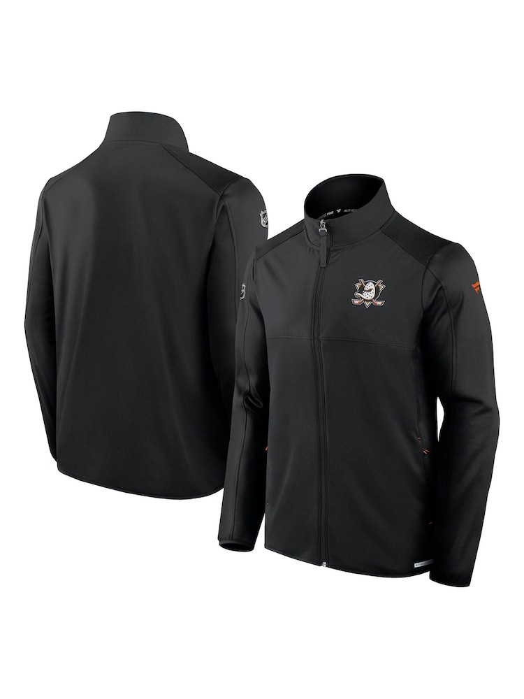 Fanatics NHL Anaheim Ducks Authentic Pro Rink Full-Zip Fleece Black Jacket - Image 2 of 3