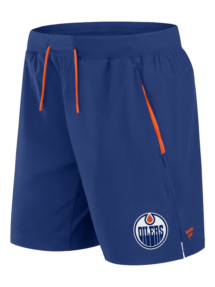 Fanatics Blue NHL Edmonton Oilers Authentic Pro Rink Performance Shorts - Image 2 of 3 Fanatics Blue NHL Edmonton Oilers Authentic Pro Rink Performance Shorts - Image 2 of 3