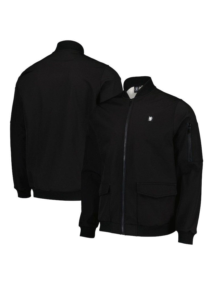 Fanatics Oversized Chelsea Bomber Black Jacket - Image 1 of 3 Fanatics Oversized Chelsea Bomber Black Jacket - Image 1 of 3
