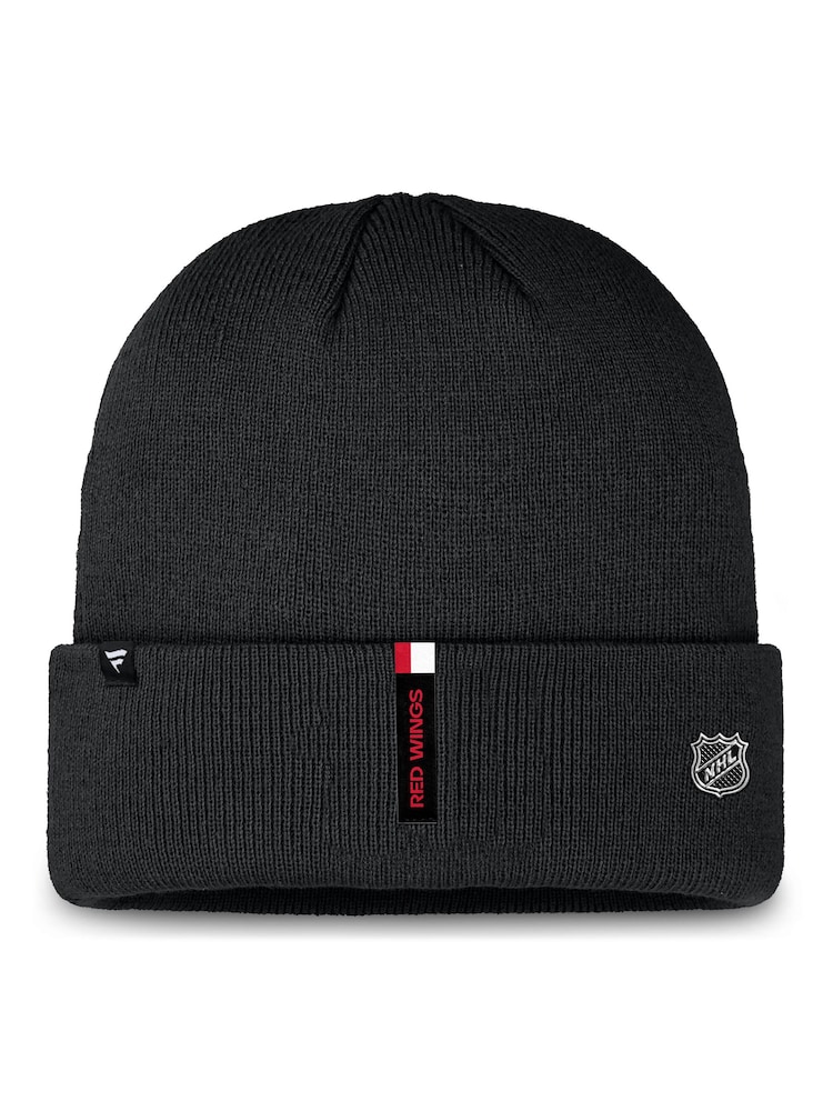 Fanatics NHL Detroit Red Wings Authentic Pro Rink Prime Cuffed Black Winter Beanie - Image 2 of 2
