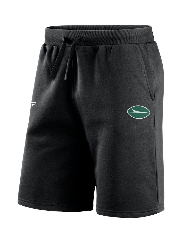 Fanatics NFL New York Jets Primary Logo Graphic Fleece Black Shorts - Image 2 of 3
