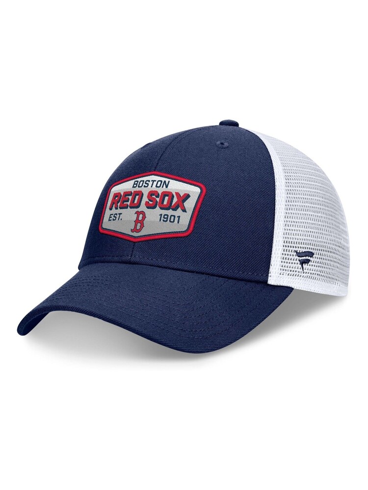 Fanatics Blue MLB Boston Sox Unstructured Meshback Snapback 100% Cotton Hat - Image 1 of 3 Fanatics Blue MLB Boston Sox Unstructured Meshback Snapback 100% Cotton Hat - Image 1 of 3