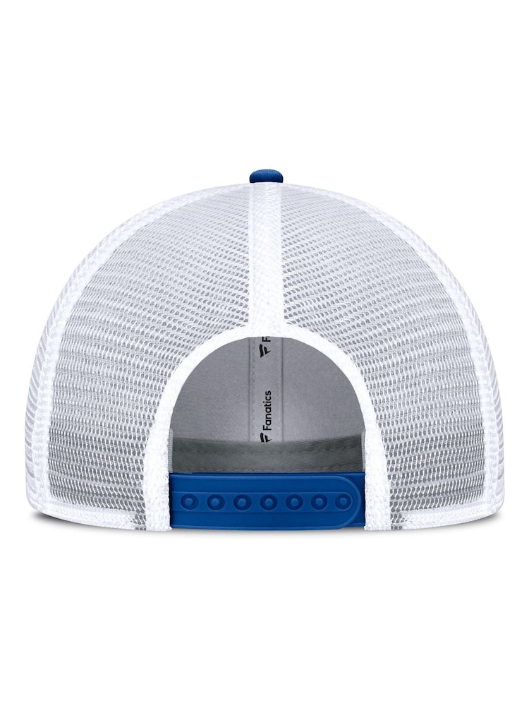 Fanatics Blue MLB Los Angeles Dodgers Unstructured Meshback Snapback 100% Cotton Hat - Image 3 of 3 Fanatics Blue MLB Los Angeles Dodgers Unstructured Meshback Snapback 100% Cotton Hat - Image 3 of 3
