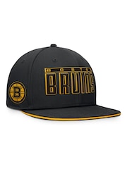 Fanatics NHL Boston Bruins Flat Brim Snapback Black Hat - Image 1 of 3