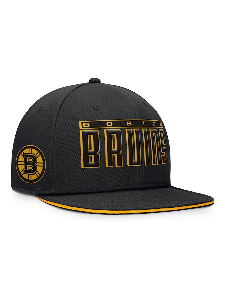 Fanatics NHL Boston Bruins Flat Brim Snapback Black Hat - Image 1 of 3