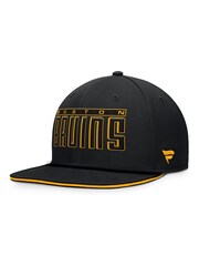 Fanatics NHL Boston Bruins Flat Brim Snapback Black Hat - Image 2 of 3