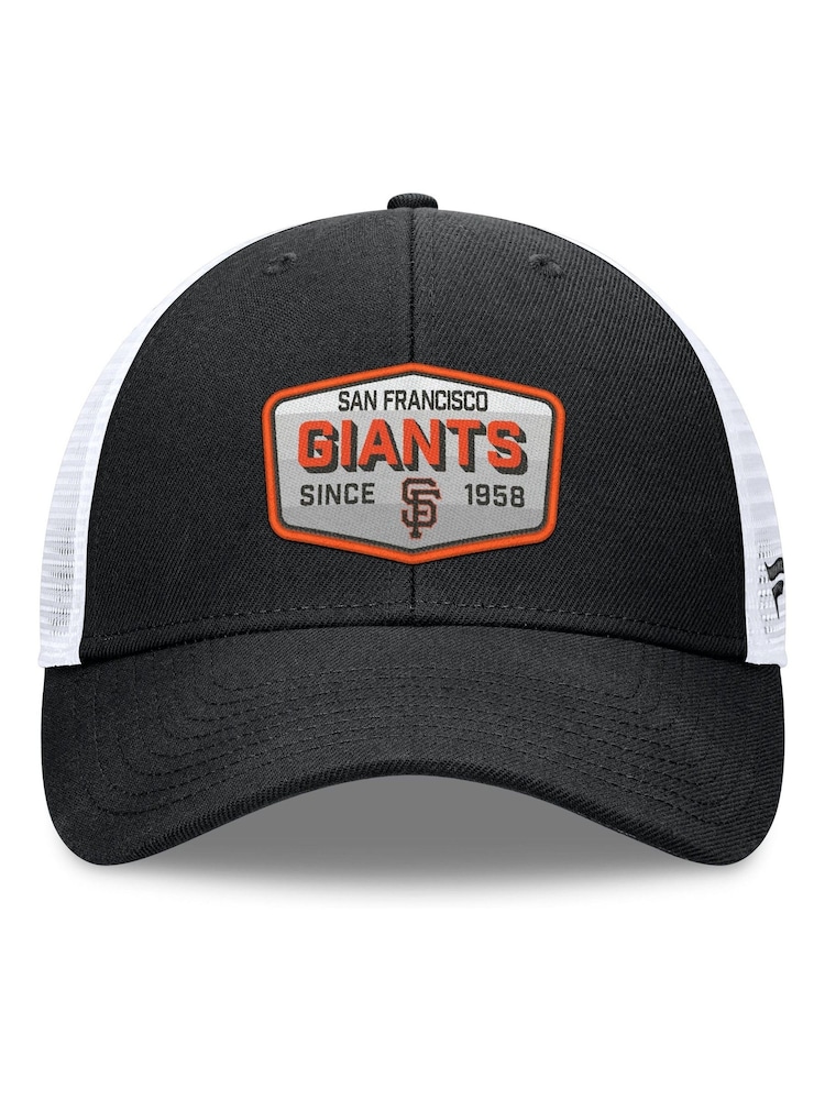 Fanatics MLB San Francisco Giants Unstructured Meshback Snapback 100% Cotton Black Hat - Image 3 of 3 Fanatics MLB San Francisco Giants Unstructured Meshback Snapback 100% Cotton Black Hat - Image 3 of 3