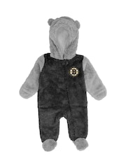 Fanatics NHL Boston Bruins Game Nap Teddy All-In-One Newborn Black Fleece - Image 3 of 3