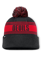 Fanatics NHL New Jersey Devils Black Cuff Winter Beanie With Pom - Image 2 of 2