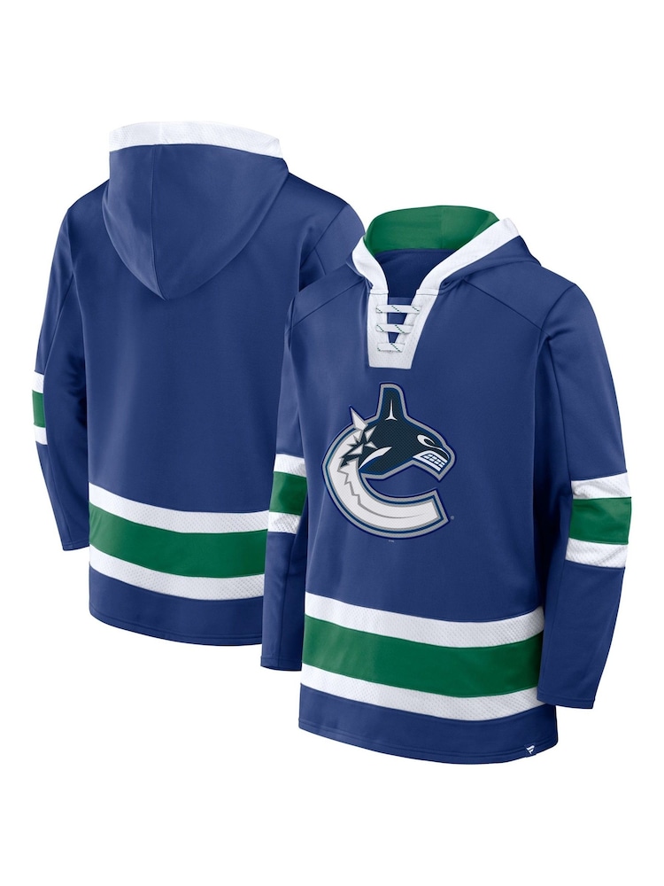 Fanatics Blue NHL Vancouver Canucks Laced Hockey Hoodie - Image 1 of 2