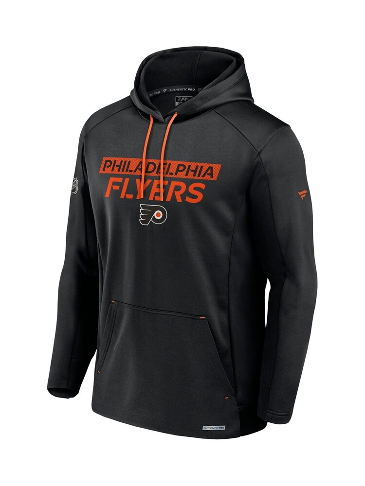 Fanatics NHL Philadelphia Flyers Authentic Pro Rink Poly Fleece Pullover Black Hoodie - Image 2 of 3 Fanatics NHL Philadelphia Flyers Authentic Pro Rink Poly Fleece Pullover Black Hoodie - Image 2 of 3