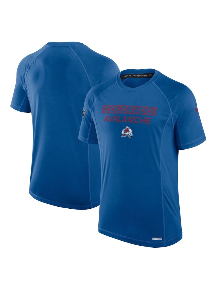 Fanatics Blue NHL Colorado Avalanche Authentic Pro Rink Tech Short Sleeve T-Shirt - Image 1 of 3