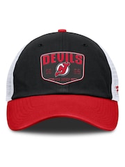 Fanatics NHL New Jersey Devils Structured Adjustable Meshback Black 100% Cotton Cap - Image 2 of 3