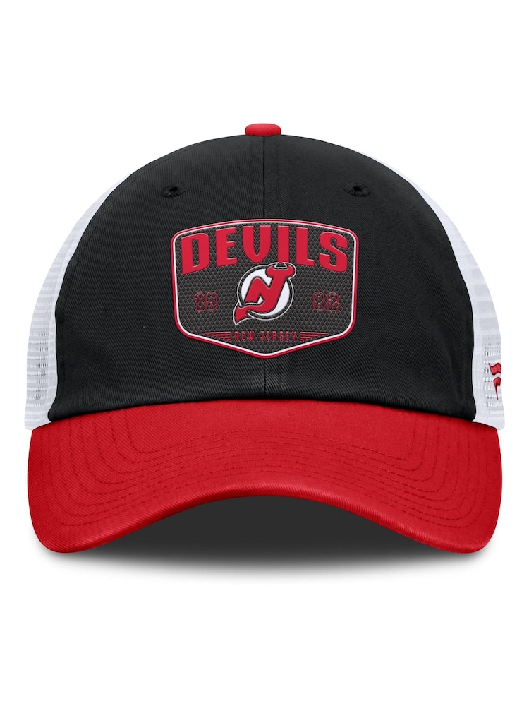Fanatics NHL New Jersey Devils Structured Adjustable Meshback Black 100% Cotton Cap - Image 2 of 3
