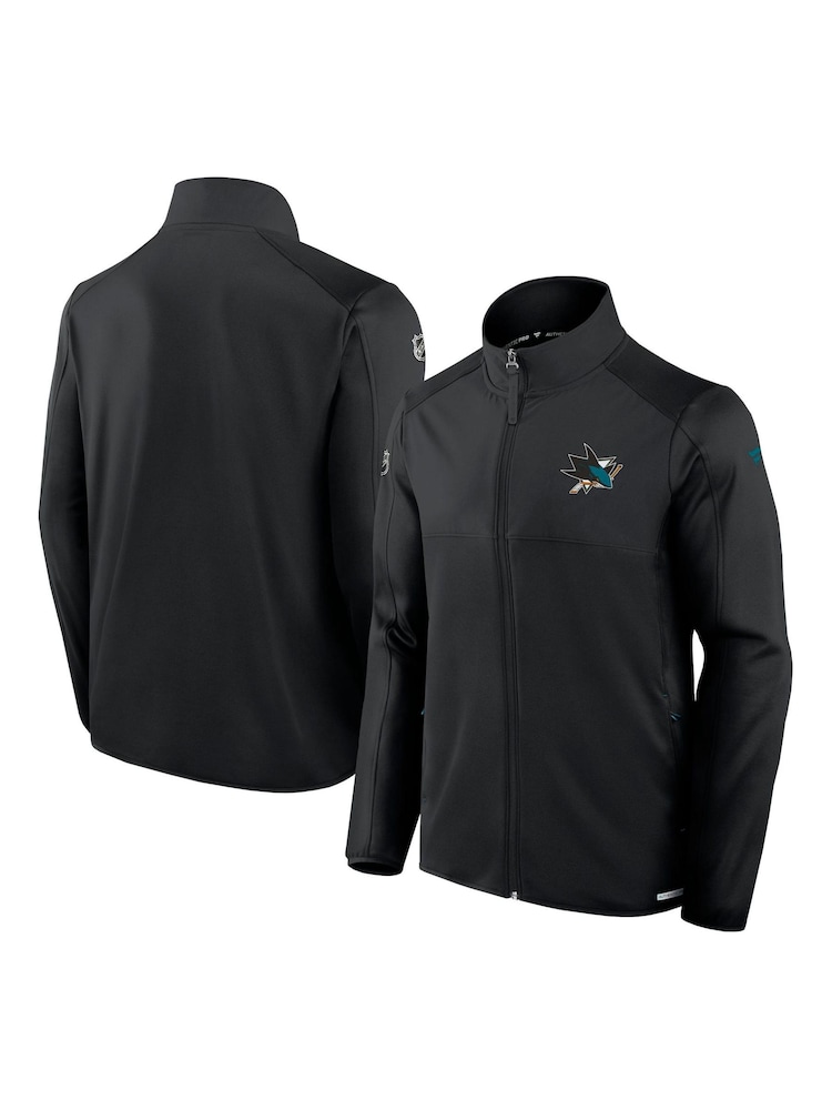 Fanatics NHL San Jose Sharks Authentic Pro Rink Full-Zip Fleece Black Jacket - Image 1 of 3
