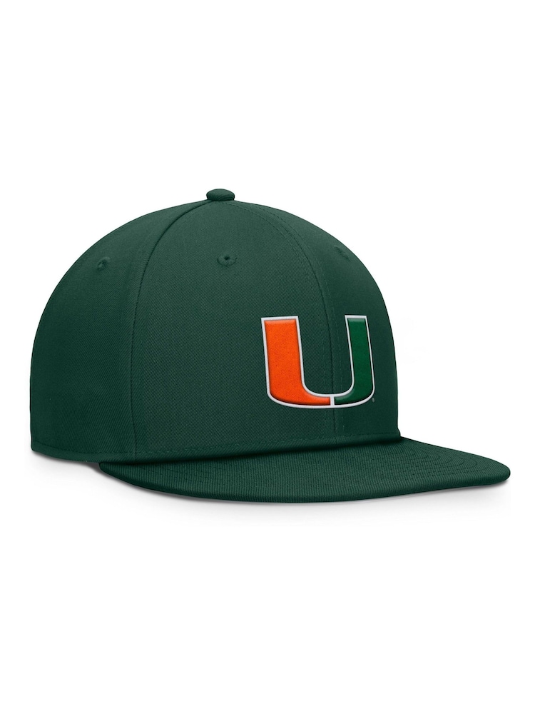 Fanatics Green College Miami Hurricanes Structured Adjustable Snapback Hat - Image 2 of 3