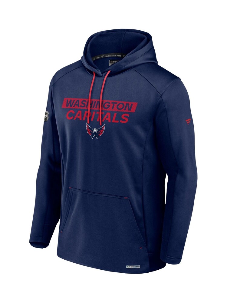 Fanatics Blue NHL Washington Capitals Authentic Pro Rink Poly Fleece Pullover Hoodie - Image 2 of 3 Fanatics Blue NHL Washington Capitals Authentic Pro Rink Poly Fleece Pullover Hoodie - Image 2 of 3