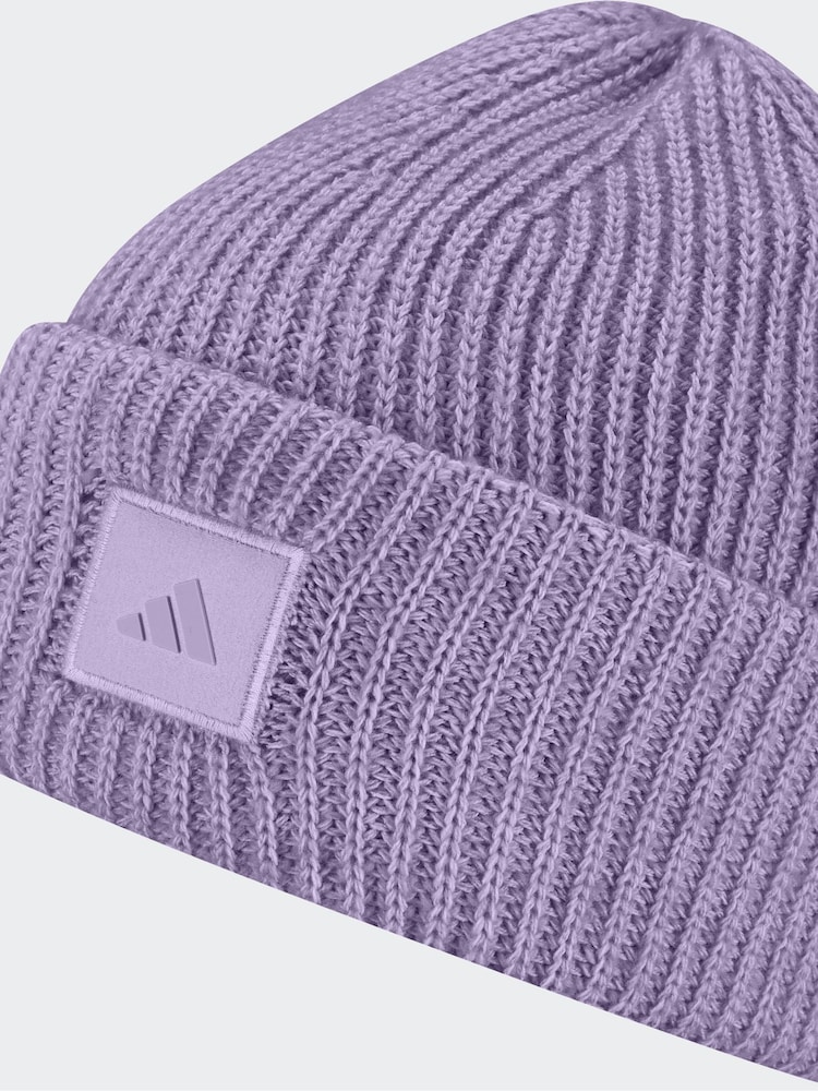 adidas Purple Wid Cuff Beanie - Image 1 of 2
