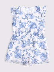 Floral Frill Sleeve Romper Playsuit - Image 1 of 2