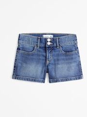 Medium Wash Low Rise Denim Shorts - Image 1 of 3