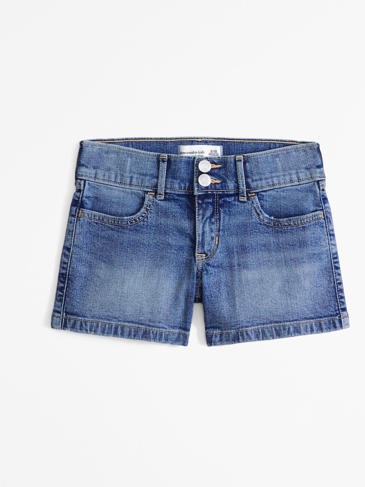 Medium Wash Low Rise Denim Shorts - Image 1 of 3
