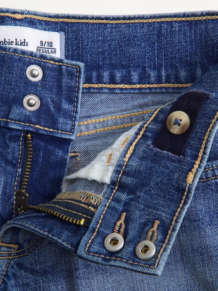 Medium Wash Low Rise Denim Shorts - Image 2 of 3