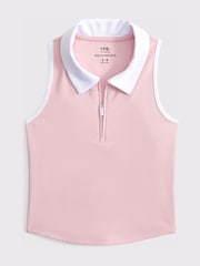 Active Athleisure Zip Neck Polo Crop Top - Image 1 of 1