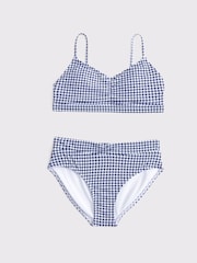 Gingham Print Ruched Front Bikini - Image 1 of 3