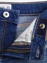 Medium Wash High Rise Denim Shorts With Destroy - Image 2 of 3