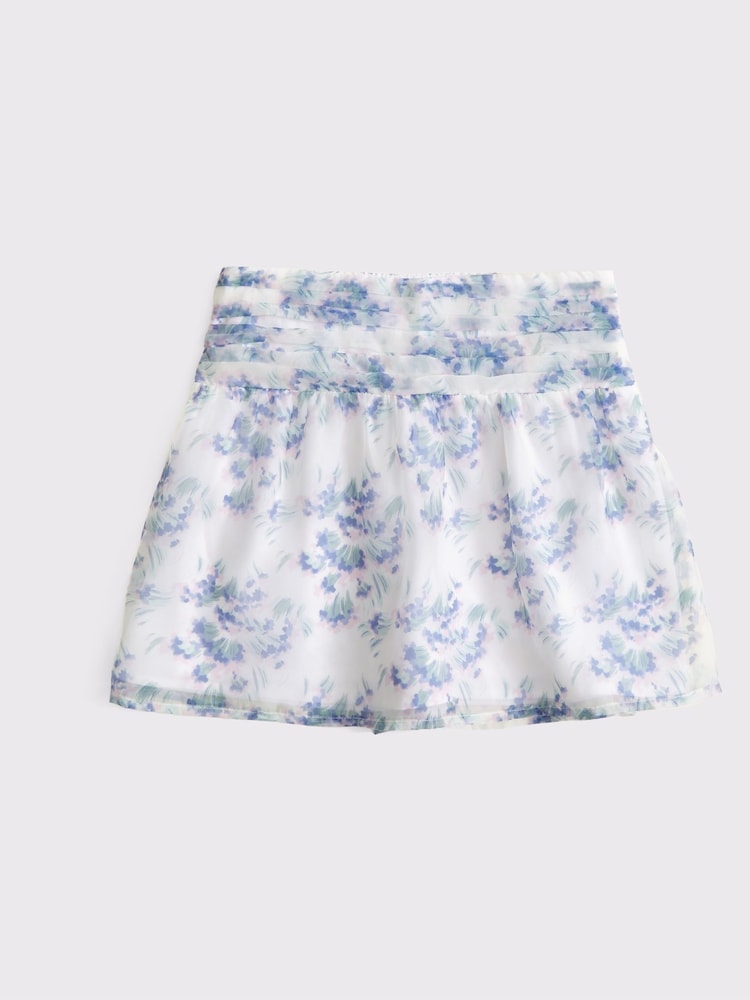 Floral Chiffon Mini Skirt - Image 1 of 1