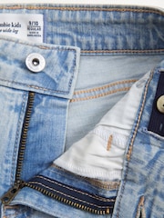 Light Wash High Rise Wide Leg Jeans With Heart Pocket - Image 2 of 3