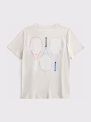 Off White - تيشِرت بكُم قصير بطبعة رياضية جرافيك في الخلف - صورة 2 من 2