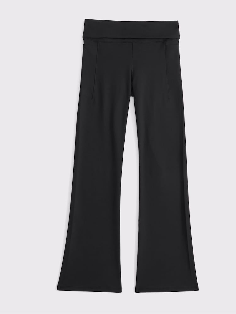 Active Athleisure Flare Leggings With Foldover Waist - Image 1 of 1