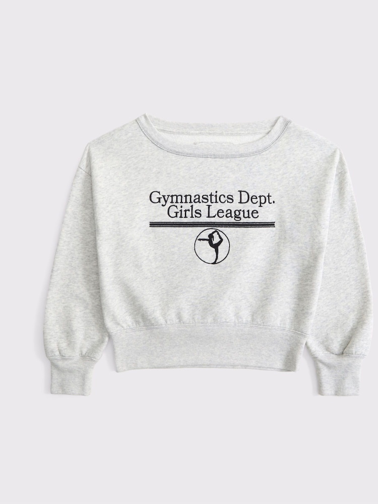 Off Shoulder Graphic Jersey Sweatshirt - Image 1 of 1