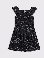 Ruched Frill Shoulder Mini Dress - Image 1 of 1