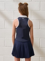 Active Athleisure Zip Neck Polo Crop Top - Image 2 of 7