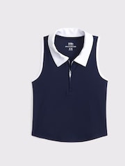 Active Athleisure Zip Neck Polo Crop Top - Image 7 of 7